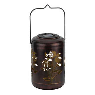 Flower Shadow Lantern - Gold - Conrad's Gourmet Gifts - product image
