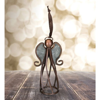 Galvanized Finial Angel Decor 6" - Conrad's Gourmet Gifts - product image