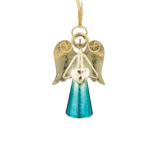 Gold Angel Bell 4" - Blue - Conrad's Gourmet Gifts - product image