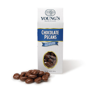 6 oz box Youngs Double Dipped Chocolate Pecans - Conrad's Best Gourmet Gifts - product image