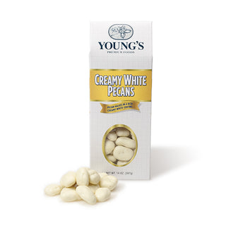 14 oz. box Youngs Creamy White Pecans - Conrad's Best Gourmet Gifts - product image