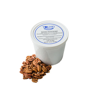 Youngs 34oz. Tub Natural Mammoth Halves Pecans - Conrad's Best Gourmet Gifts - product image