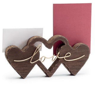 WOODEN LOVE SHELF SITTER/PHOTO HOLDER - Conrad's Gourmet Gifts - product image