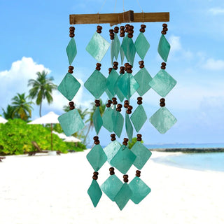 Copy of Diamond Capiz Chime - Green - Conrad's Gourmet Gifts - product image