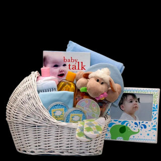 Baby Bassinet Gift Basket-Blue - Conrad's Best Gourmet Gifts - product image