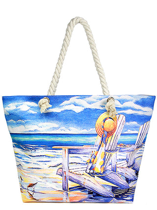 Beach Scene Bag with Chairs - Conrad's Gourmet Gifts - product image