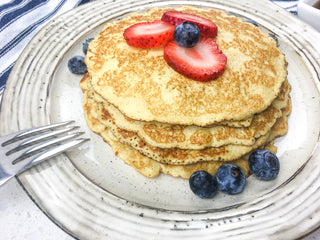Cream Cheese Pancakes with Fresh Berries Recipe image 