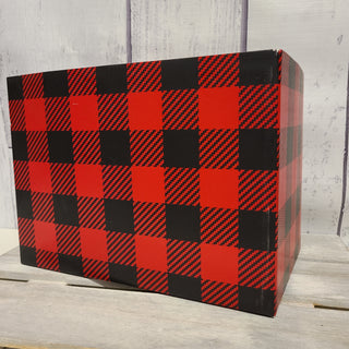 Red Buffalo Pattern Basket Box - Conrad's Best Gourmet Gifts - product image