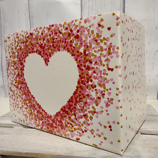 Confetti Heart Gift Basket Box for BYO Basket - Conrad's Best Gourmet Gifts - product image
