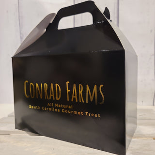 Black Conrad Farms Gable Box for Byo Gift - Conrad's Best Gourmet Gifts - product image