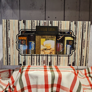 Deluxe Meat & Cheese Shiplap Gift Box - Conrad's Gourmet Gifts - product image