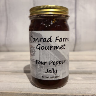 Four Pepper Jelly 9 oz Jar - Conrad's Gourmet Gifts - product image