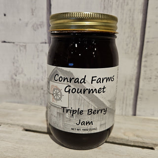 Triple Berry Jam 19 oz - Conrad's Gourmet Gifts - product image