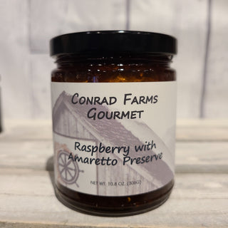 Raspberry w/ Amaretto Preserve 10.8 oz. - Conrad's Gourmet Gifts - product image
