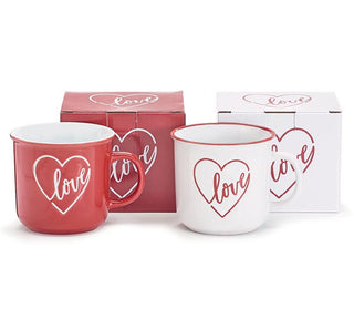 LOVE MUG IN RED AND WHITE - Conrad's Gourmet Gifts - product image