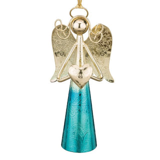 Gold Angel Bell 6" - Blue - Conrad's Gourmet Gifts - product image