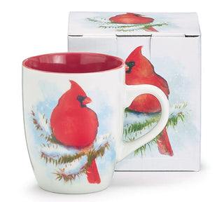 RED CARDINAL SITTING ON TREE BRANCH MUG - Conrad's Gourmet Gifts - product image