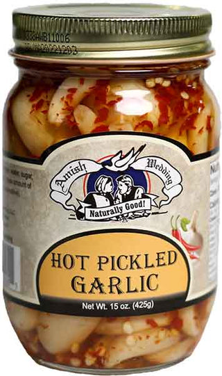 Hot Pickled Garlic by Amish Wedding - Conrad's Gourmet Gifts - product image