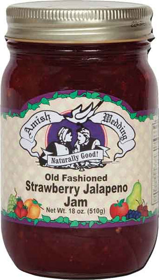 Old Fashioned Strawberry Jalapeno Jam 18 Oz. - Conrad's Gourmet Gifts - product image