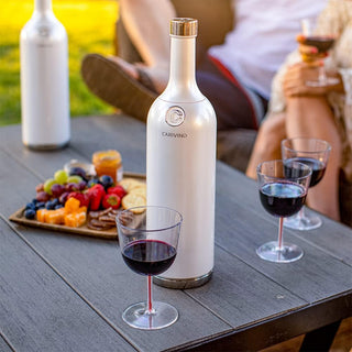 All-In-One Insulated Outdoor Wine Bottle With Glasses Inside - Conrad's Gourmet Gifts - product image