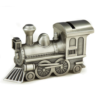 Train Bank, Pewter Finish - Conrad's Gourmet Gifts - product image