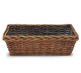 17" DARK STAIN RECTANGLE BASKET - Conrad's Gourmet Gifts - product image