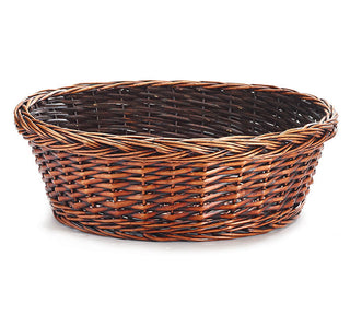 16" ROUND DARK STAIN WILLOW BASKET - Conrad's Gourmet Gifts - product image