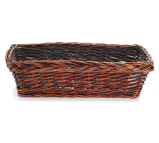 BASKET 19" WILLOW RECTANGLE DARK - Conrad's Gourmet Gifts - product image