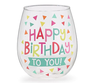 STEMLESS WINE GLASS HAPPY BIRTHDAY TO YOU - Conrad's Gourmet Gifts - product image