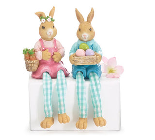 BROWN EASTER BUNNY SHELF SITTERS - Conrad's Gourmet Gifts - product image