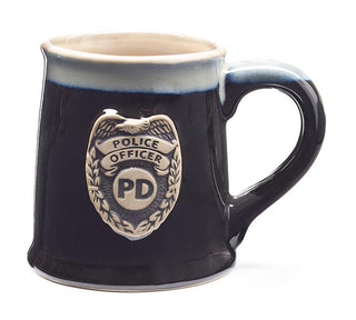 BLACK POLICE MESSAGE STEIN MUG - Conrad's Gourmet Gifts - product image