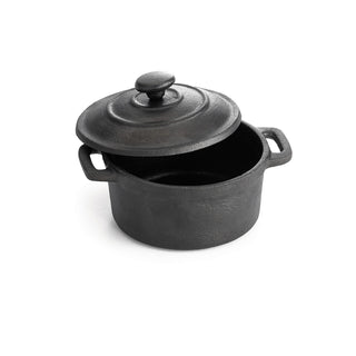 CAST IRON COOKWARE 8 OZ ROUND MINI CASSEROLE - Conrad's Gourmet Gifts - product image