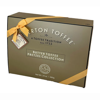 Everton Chocolate Pretzels 24oz Gold Collection Box - Conrad's Gourmet Gifts - product image
