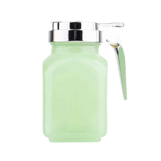 JADEITE GLASS 6 OZ SYRUP DISPENSER - Conrad's Gourmet Gifts - product image
