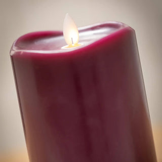 WAVE TOP CANDLE SMOOTH PILLAR Flameless 8 inch Candle - Conrad's Gourmet Gifts - product image