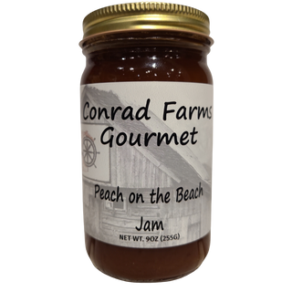 Peach On the Beach Jam 9oz - Conrad's Gourmet Gifts - product image