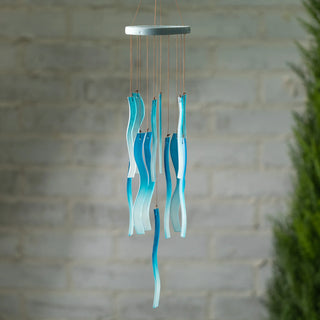 Sea Glass Chime™ - Blue Waves - Conrad's Gourmet Gifts - product image