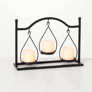 Led Candles & Teardrop Holder - Conrad's Gourmet Gifts - product image