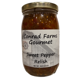 Sweet Pepper Relish 16 oz - Conrad's Gourmet Gifts - product image