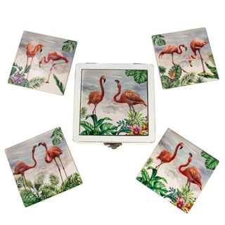 Coaster set Flamingo - Conrad's Gourmet Gifts - product image