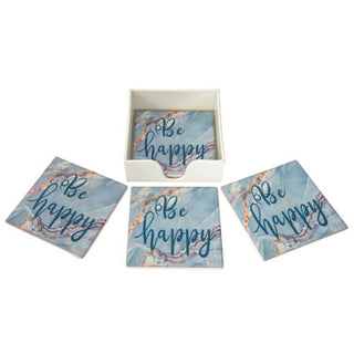 Be Happy COASTER SET - Conrad's Gourmet Gifts - product image