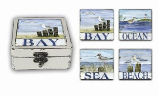 Square Nautical Coaster - Conrad's Gourmet Gifts - product image