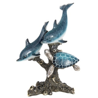 DOLPHINS AND TURTLE FIGURINE - Conrad's Gourmet Gifts - product image