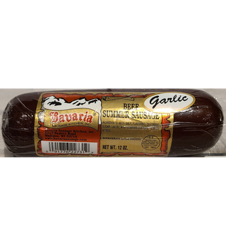 Garlic Bavaria Beef Summer Sausage 12oz - Conrad's Best Gourmet Gifts - product image