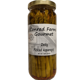 Zesty Pickled Asparagus 16oz - Conrad's Best Gourmet Gifts - product image
