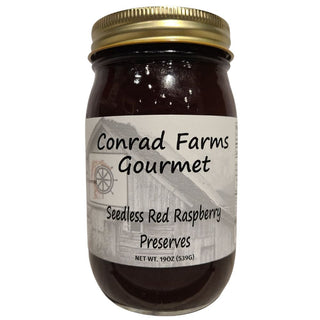 Seedless Red Raspberry Preserves Pint - Conrad's Best Gourmet Gifts - product image