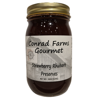 Strawberry Rhubarb Preserves 19oz - Conrad's Best Gourmet Gifts - product image