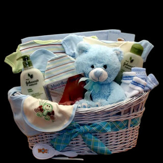 Deluxe Baby Gift Basket - Blue - Conrad's Best Gourmet Gifts - product image
