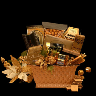 Golden Gatherings Holiday Gift Basket - Conrad's Best Gourmet Gifts - product image