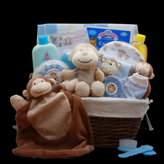 Little Monkey Gift Basket - Blue - Conrad's Best Gourmet Gifts - product image